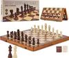 Jeu d'échecs magnétique en bois VEVOR, Jeu de dames aux Voir les images du produit 1