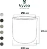 Vyveo - Blumentopf Orena - Schwarz - 30x28 Produktbild-Vorschau 3