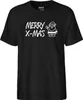 Huuraa Herren T-Shirt Merry X-Mas Weihnachtsmann M Black Produktbild-Vorschau 2