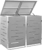 VidaXL Contenitore doppio 138x77,5x112,5 cm acciaio inox Anteprima dell’immagine prodotto 13