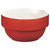 A red and white ceramic bowl. Podgląd zdjęcia produktu