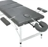 vidaXL Massagetisch mit 3 Zonen Aluminiumrahmen Anthrazit Produktbild-Vorschau 2