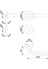 Technical drawings and dimensions of a door handle set. Produktbild-Vorschau
