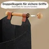 Holzkorb für Kaminholz aus Filz 45x32x40cm faltbar mit Produktbild-Vorschau 4