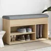 vidaXL Ławka na buty dąb sonoma 82x32x45,5 cm Materiał Podgląd zdjęcia produktu 2