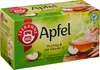 A close-up of a tea box with images of apples and a cup of tea. Produktbild-Vorschau