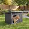 KOMFOTTEU Hundehütte Outdoor, Hundehaus für mittelgroße Produktbild-Vorschau 8
