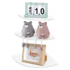 Three white corner shelves displaying decorative items including a calendar, two bear figurines, and a framed picture. Produktbild-Vorschau