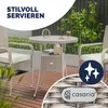 CASARIA® Table de jardin en polyrotin Crème 60 cm résistant Voir les images du produit 3