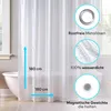 Duschvorhang Transparent PEVA 180x180 cm Rostfreie Ösen 3 Produktbild-Vorschau 5