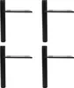 Four black furniture legs are arranged in a two-by-two grid against a white background. Anteprima dell’immagine prodotto
