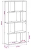 vidaXL Libreria Nero effetto rovere 60 x 20 x 102,5 cm Anteprima dell’immagine prodotto 8