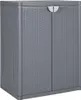 vidaXL Gartenschrank Grau 65x45x88 cm PP Rattan-Optik Produktbild-Vorschau 8