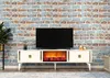 Skye Decor, Doruk Fireplace - White, Gold, TV-Ständer, Produktbild-Vorschau 1