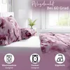 Feinbiber Bettwäsche 135x200 cm Kissenbezug 80x80 cm Rosa Produktbild-Vorschau 4