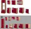 Küchenzeile Vicco R-Line Rot Hochglanz/Goldkraft Eiche 300 Produktbild-Vorschau 7