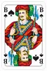 A playing card, specifically the Jack of Spades, is shown. Produktbild-Vorschau