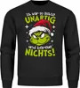 Sweatshirt Herren Weihnachtspullover Grinch Spruch Unartig Produktbild-Vorschau 2