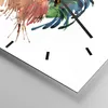 Wanduhr - Quadrat - Glasuhr - Hahn Ilustration Tier Farben Produktbild-Vorschau 5