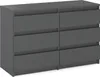 Kommode mit 6 Schubladen Grau Matt 100x33,5x71,5 Sideboard Produktbild-Vorschau 1