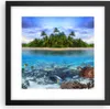 Gerahmtes Poster - Schwarzer Rahmen - Strand lagune wasser Produktbild-Vorschau 1