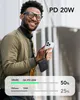 VRURC Power Bank, Powerbank 20000mAh Klein mit 4 Kabeln, Produktbild-Vorschau 4