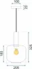 A technical drawing of a pendant lamp with dimensions indicated. Anteprima dell’immagine prodotto