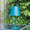 Outdoor Tischleuchte Blau inkl  LED 3 Stufig dimmbar Produktbild-Vorschau 9