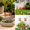Osterdeko Garten 2er Set, rostige Metall Osterhasen im Produktbild-Vorschau 3