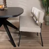 Bronx71 Esszimmerbank recycelter Stoff Espen taupe 190 cm Produktbild-Vorschau 11