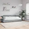vidaXL Tagesbett mit Matratze Hellgrau 90x190 cm Stoff Produktbild-Vorschau 2