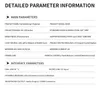 A table of detailed parameter information for a portable smart projector. Náhľad obrázku produktu
