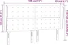 vidaXL Kopfteil mit Ohren Blau 183x23x118/128 cm Stoff Produktbild-Vorschau 8