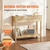 SucceBuy Table console en rotin avec 2 tiroirs, porte Voir les images du produit 2