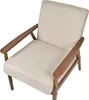 BELIANI Sessel Beige u. Dunkelbraun aus Stoff mit Holz Produktbild-Vorschau 6