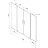 Mexen Velar Duo 2-Flügel-Badewannenwand Regulierbare 170 x Produktbild-Vorschau 5