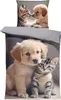 Winter Biber Bettwäsche 135x200 cm Hunde Katzen Kätzchen Produktbild-Vorschau 1