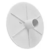 A white plastic skimmer vacuum plate with a central pipe fitting, shown against a white background. Produktbild-Vorschau