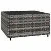 vidaXL 3-tlg. Garten-Lounge-Set mit Kissen Grau Poly Rattan Produktbild-Vorschau 5