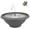 Solar-Brunnen Set für draußen -  große 50 cm Schale grau Produktbild-Vorschau 1