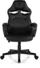 A black gaming chair shown from the front on a white background. Produktbild-Vorschau