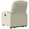 A cream-colored recliner chair with a lift assist function, viewed from the back. Produktbild-Vorschau