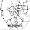 MuchoWow® Poster Hildesheim - Stadtplan - Karte 100x100 cm Produktbild-Vorschau 1
