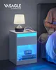 Nachttisch mit einstellbarer LED-Beleuchtung, 2er Set, Produktbild-Vorschau 2