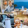 termoska z nehrdzavejúcej ocele s rukoväťou a slamkou s Náhľad obrázku produktu 9