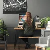 Stojak na monitor Relaxdays, 2 szuflady, podwyższenie na Podgląd zdjęcia produktu 3