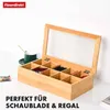 Bambus-Teebox mit Deckel Praktische und stilvolle Produktbild-Vorschau 7