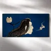 Dekor Leinwand Uhr Wandbild 60x30 weibliche Gespenst Produktbild-Vorschau 2