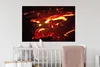 MuchoWow® Nálepka na stenu - Tečúca láva v noci - 90x60cm - Náhľad obrázku produktu 5