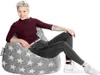 BeanBag Fluffy Stars L 70 x 90 cm, sivá Náhľad obrázku produktu 9